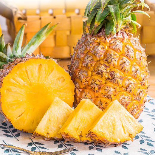 【海南金钻凤梨】 酸甜多汁 薄皮易切 新鲜水果 商品图6