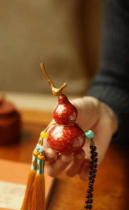 大漆红金【福禄】车挂 商品图6