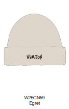 24/25BURTON帽子U LOGO KNIT BEANIEEGRET