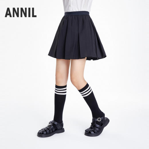女童休闲运动学院风短裙夏季新款安奈儿童装EG423073 商品图1