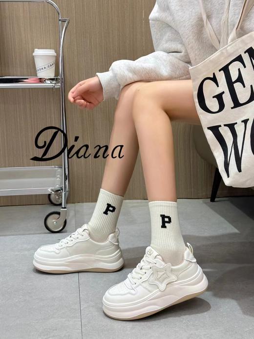 黛安娜新款厚底舒适轻便熊猫小白鞋板鞋 商品图2