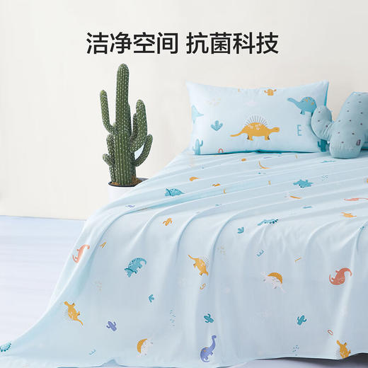 水星家纺远古龙全棉抗菌印花床单 远古龙全棉抗菌印花床单 180cm×230cm 商品图1