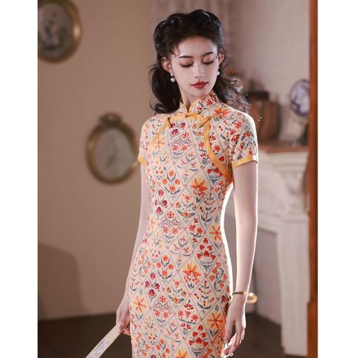 民国复古少女中国风旗袍，春夏季新款改良棉麻旗袍连衣裙BJS-6006 商品图1