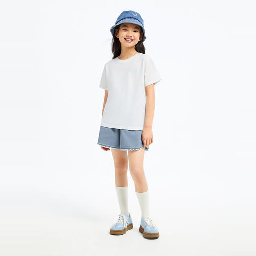 男女童轻薄柔软圆领亲子短袖T恤夏季新款安奈儿童装童装小程序专享EM421145 商品图6