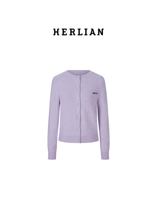 HL2DSSSW1011 纽扣装饰羊毛针织开衫 商品图2