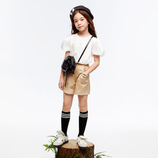 女童全腰梭织短裤夏季新款安奈儿童装EG426081 商品图3