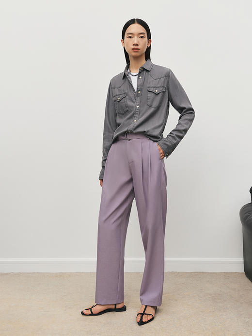 经典版型升级 天丝面料透气 万能牛仔衬衫FJ5080243 商品图12