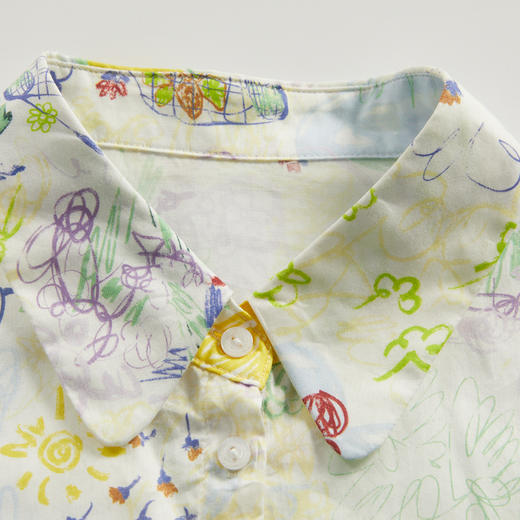 谜底碎花衬衫分袖女2024夏新款文艺风百搭宽松纯棉衬衣246MC9005 商品图3