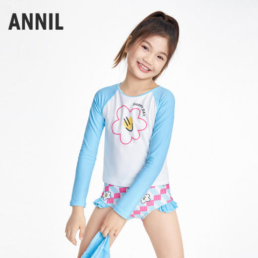 女童分体泳衣套装夏季新款安奈儿童装JG427106 商品图0