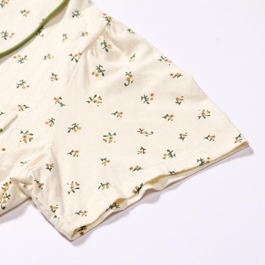 都市丽人生活家居春夏睡衣女针织提花家居服薄款短袖短裤女士针织套装LH41D9 商品图6