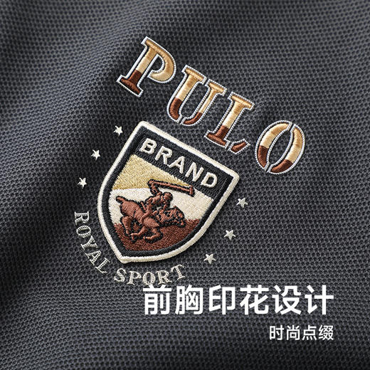 【100%丝光棉】【新款DG】大依优型大码短袖Polo衫前胸印花翻领加肥加大男士大号弹力透气舒适半袖夏装 商品图2