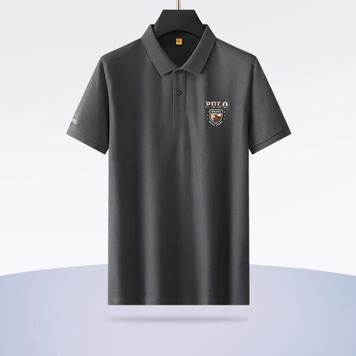 【100%丝光棉】【新款DG】大依优型大码短袖Polo衫前胸印花翻领加肥加大男士大号弹力透气舒适半袖夏装 商品图1