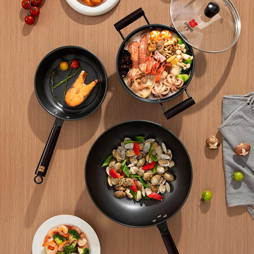SANHO三禾0涂层铁锅，轻烟少油、越用越好用【G】 商品图2