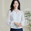 剩M/L 米思阳2026春季新款新中式高级感提花衬衫拼接通透弹力上衣女0892 商品缩略图1