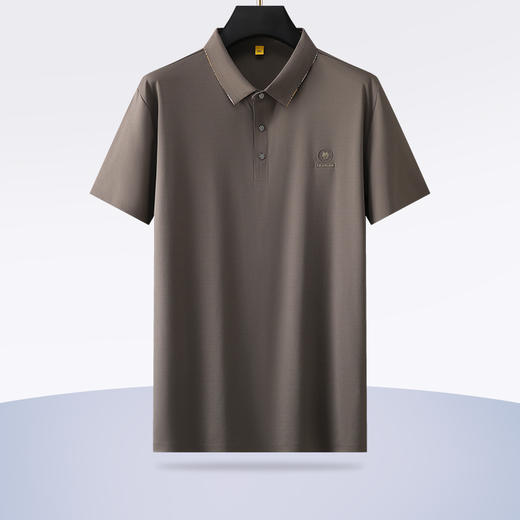 【冰丝高弹】【新款DG】大依优型大码短袖Polo衫前胸印花翻领加肥加大男士大号弹力透气舒适半袖夏装 商品图1