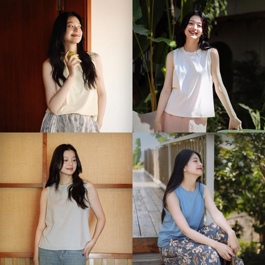 绽放125朵/2024春季新款天丝棉亲肤舒适高弹力无袖内搭吊带背心 商品图1