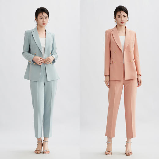 【雅致格调】阿菁娜收腰翻领显瘦通勤简约西服外套A29C208036 商品图5