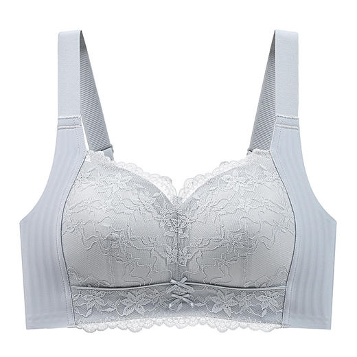 雀说 大胸显小纸片杯内衣无钢圈无痕软支撑胸罩舒适聚拢文胸8402 商品图7