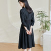 米思阳2026春季新款赫本风气质褶皱小黑裙收腰醋酸透气连衣裙0464 商品缩略图2