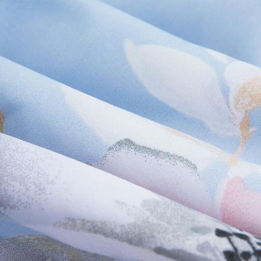 罗莱（LUOLAI）夏被空调被TG花舞忆梦花漾人生悦享绵柔薄荷假日纤维被 花语微澜夏被 150*200cm 商品图9