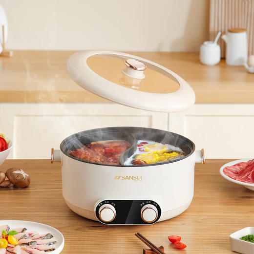 山水（SANSUI）多功能鸳鸯火锅（双旋钮控温）SHG-3033 商品图0