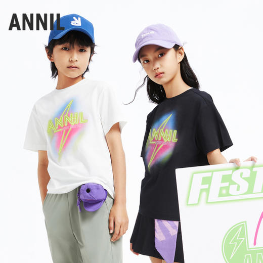 男女童短袖T恤年新款安奈儿童装EM421104 商品图1