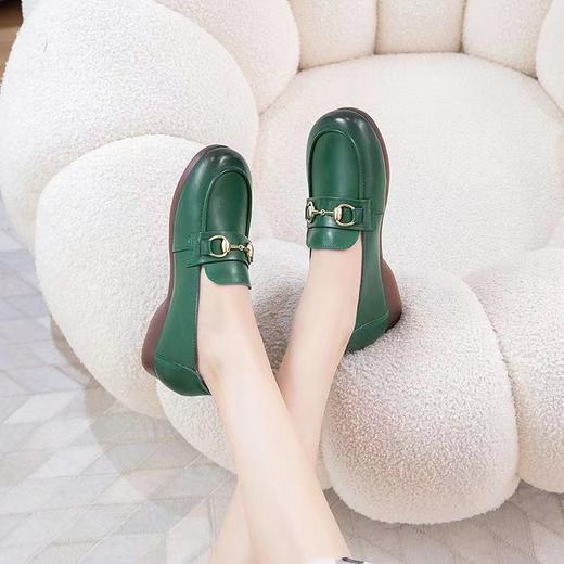 【实付满399送保温杯】【新款圆头乐福鞋】英伦风休闲女款皮鞋 通勤办公单鞋 商品图4