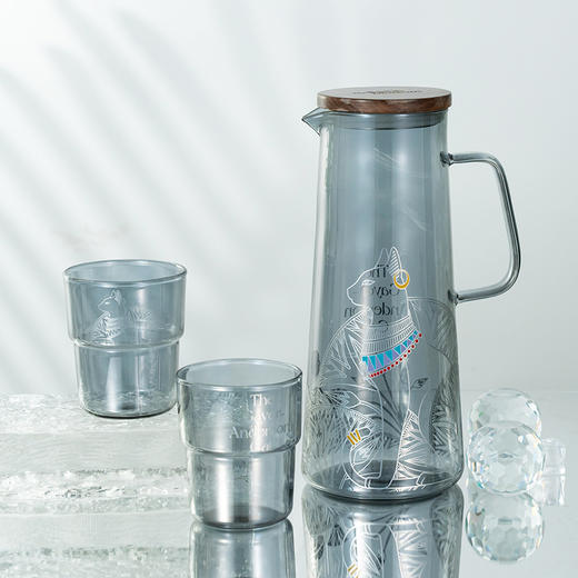 大英博物馆 盖亚·安德森猫系列 一壶两杯 烟灰色 冷水壶 套装 金线款 银线款 生日礼物礼盒 节庆礼物 商品图1