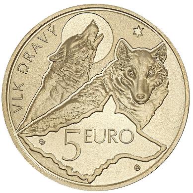 2021斯洛伐克 蜜蜂、灰狼铜币 商品图3