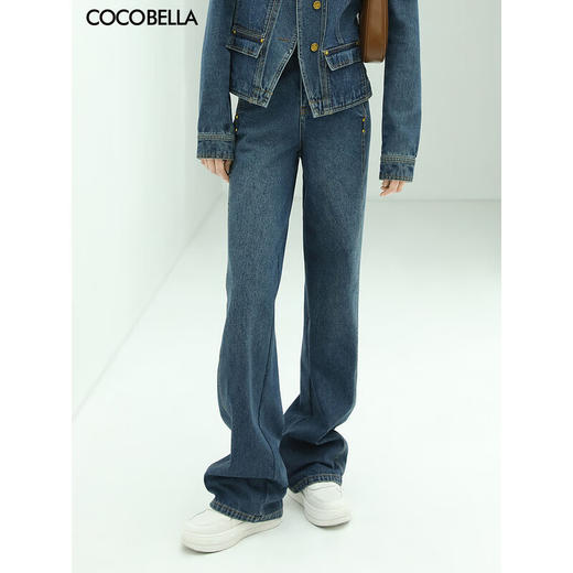 COCOBELLA【瑕疵】复古丹宁水洗牛仔裤DN630 商品图0