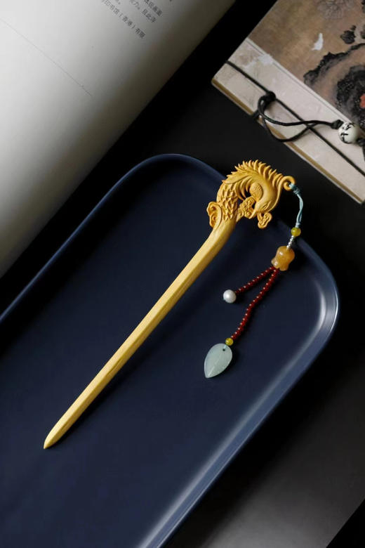 凤鸣°黄杨木发簪 商品图0