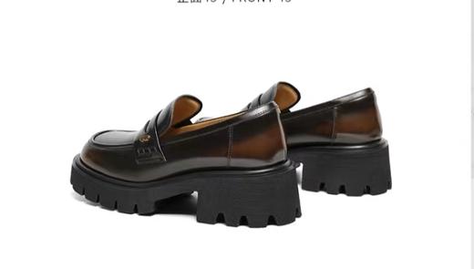 百丽学院风厚底乐福鞋女鞋2024春季新款JK鞋深口真皮单鞋 商品图9