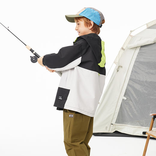 【MQD】童装男童拼接连帽保暖防风撞色韩版春秋儿童卡通外套潮 商品图1