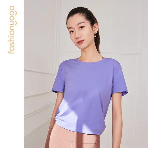 凡圣瑜伽四叶草镂空短袖外搭 F14307 商品图2