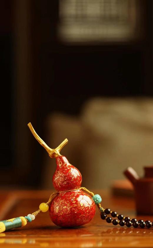 大漆红金【福禄】车挂 商品图7