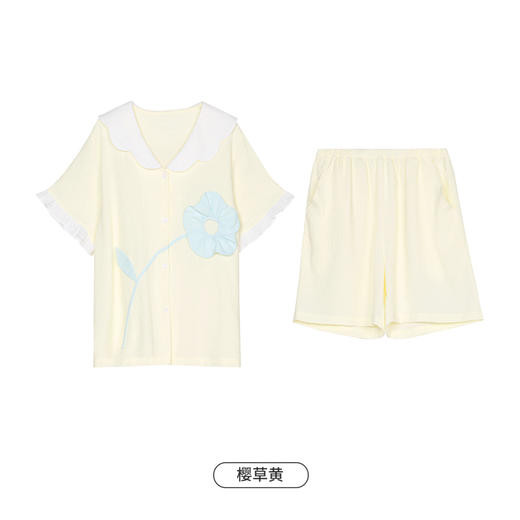 都市丽人好睡好眠春夏睡衣女软绵绵家居服薄款短袖短裤女士软绵绵套装LH41D5 商品图10