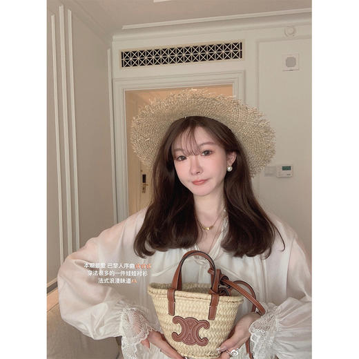 金蘑菇菇  巴黎人序曲/ 重磅天丝浪漫法式衬衫 V领收腰设计感衬衫 商品图3