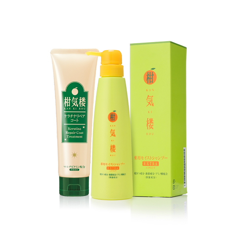 日本进口 柑气楼 角蛋白免洗护发乳 130g / 柑橘滋养洗发水380g组合