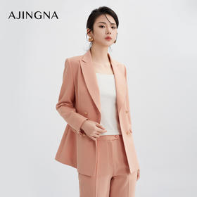 【雅致格调】阿菁娜收腰翻领显瘦通勤简约西服外套A29C208036