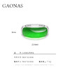 GAONAS 925银合成锆石戒指 摩登女郎 时尚artdeco绿色戒指10331JG 商品缩略图5