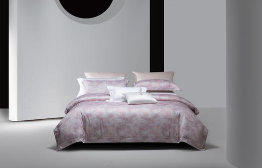 利路米24年新款百支天丝棉数码印花四件套春风里粉 商品图5