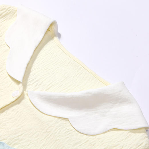 都市丽人好睡好眠春夏睡衣女软绵绵家居服薄款短袖短裤女士软绵绵套装LH41D5 商品图5