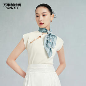 万事利“灿若春华”63厘米双面印花中方巾