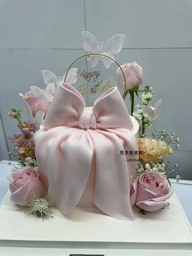 玫瑰蝴蝶结（花随机）