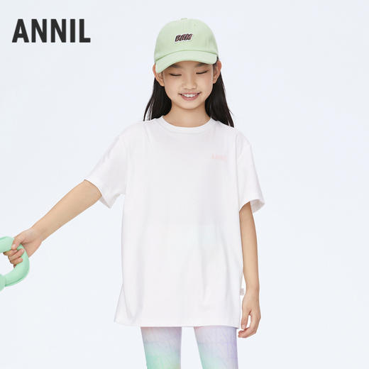 女童趣味印花全棉T恤圆领短袖针织衫新款安奈儿童装实体店同款AG411562 商品图2