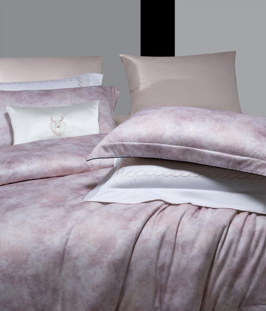 利路米24年新款百支天丝棉数码印花四件套春风里粉 商品图4