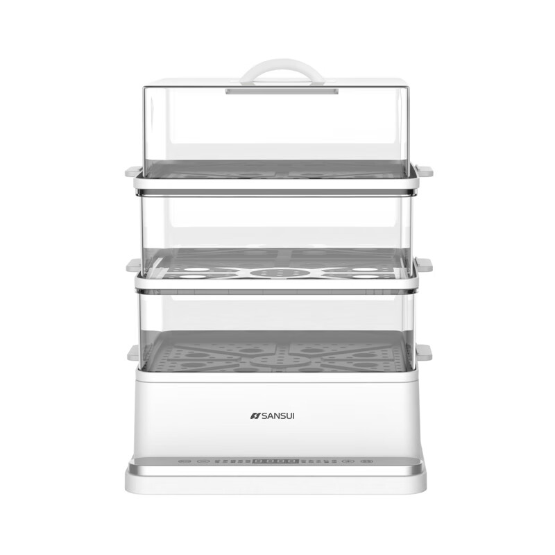 山水（SANSUI）电蒸锅大容量家用多功能电锅定时 3层24L大容量【可折叠收纳】