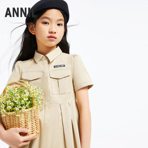 女童短袖连衣裙夏新款安奈儿童装EG423082 商品图1