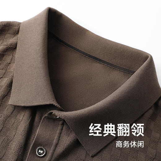 【伊力特面料】【新款DG】大依优型大码短袖Polo衫针织伊力特面料翻领加肥加大男士大号弹力透气舒适半袖夏装 商品图2
