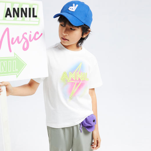 男女童短袖T恤年新款安奈儿童装EM421104 商品图2